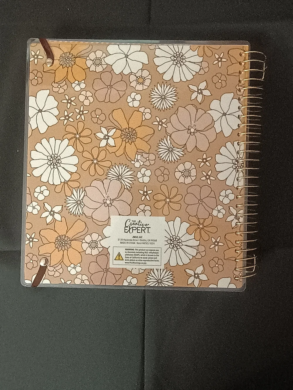 17-Month Floral Planner — Make Life Easy (Brown & Cream Floral)